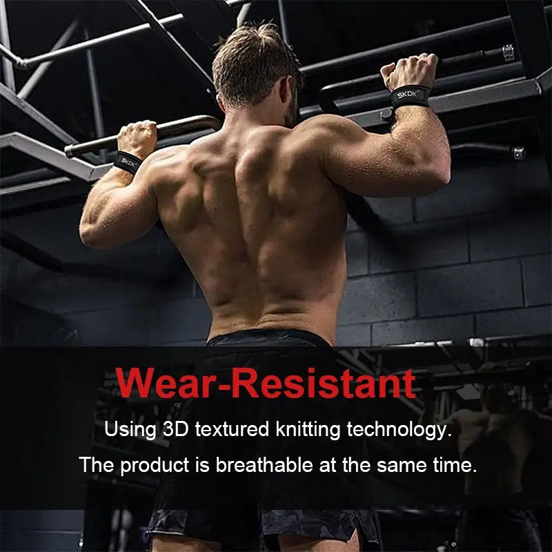 Anti-Slip Silicone Weightlifting Wrist Straps